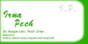 irma pech business card